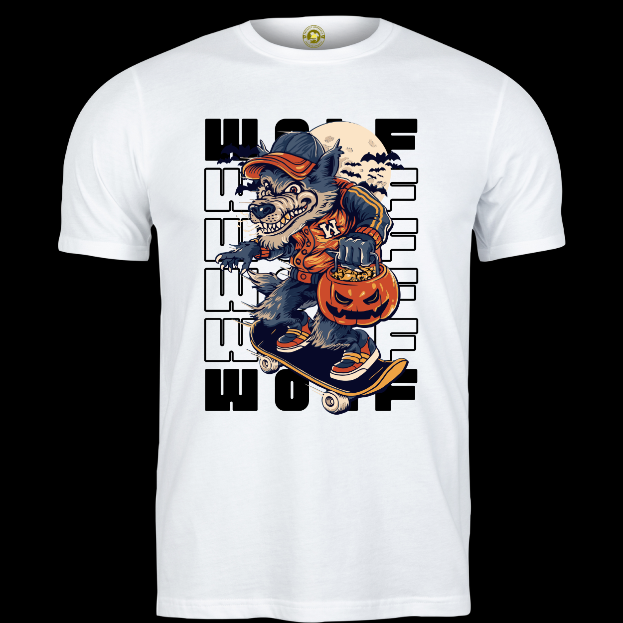 Man`s T-Shirt Relaxed Fit Heavyweight 100% Cotton- WOLF