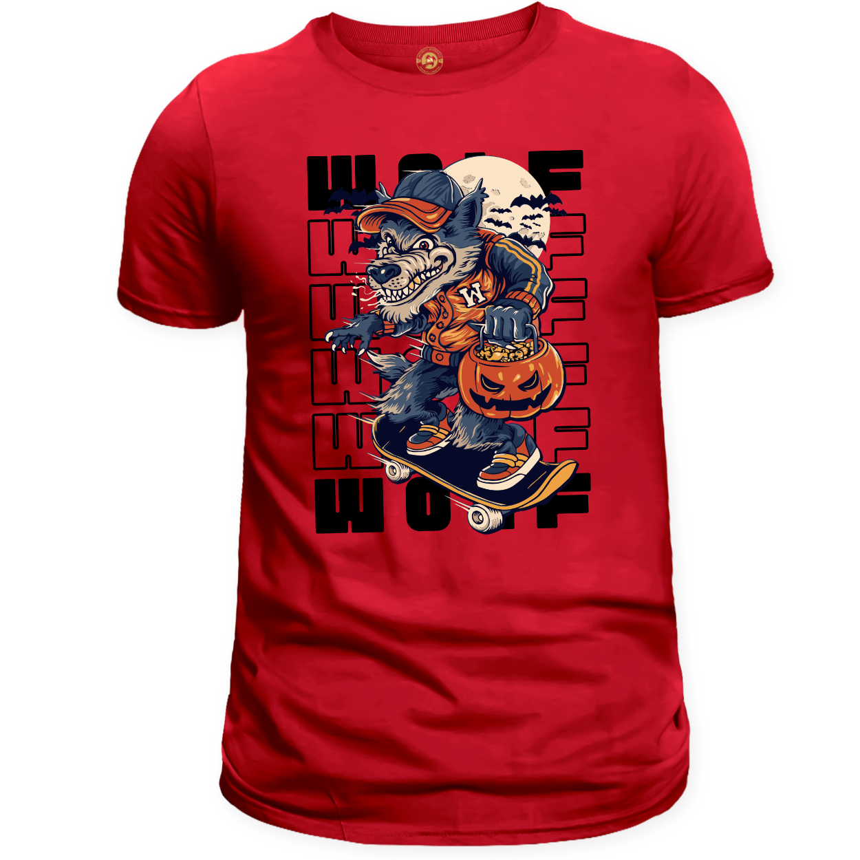 Man`s T-Shirt Relaxed Fit Heavyweight 100% Cotton- WOLF