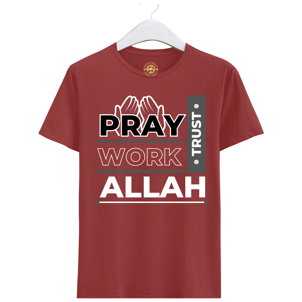 Man`s T-Shirt Relaxed Fit Heavyweight 100% Cotton- PRAY