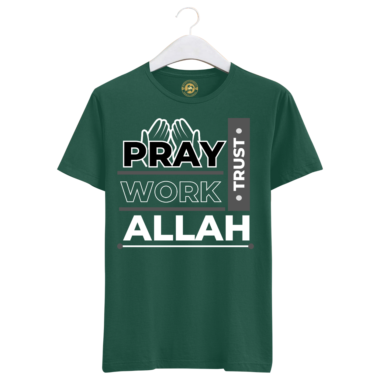 Man`s T-Shirt Relaxed Fit Heavyweight 100% Cotton- PRAY