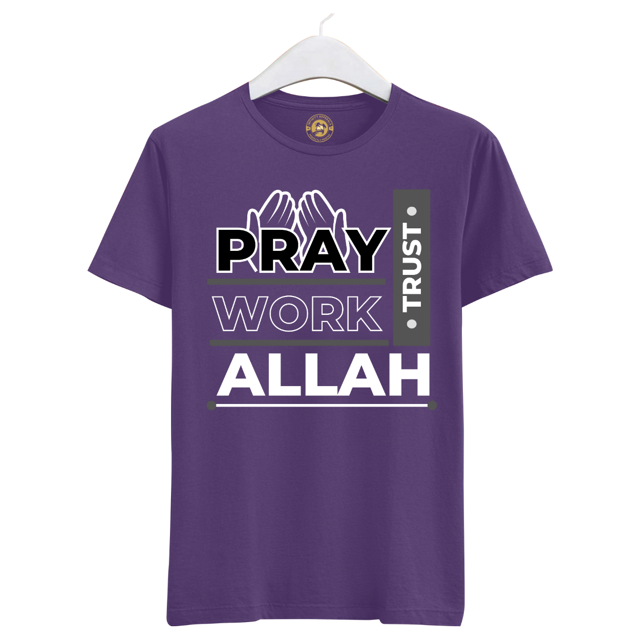 Man`s T-Shirt Relaxed Fit Heavyweight 100% Cotton- PRAY