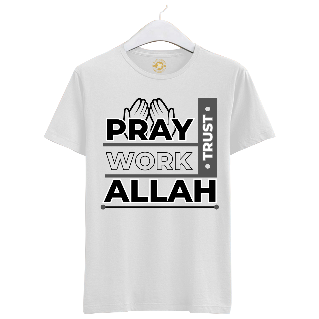 Man`s T-Shirt Relaxed Fit Heavyweight 100% Cotton- PRAY