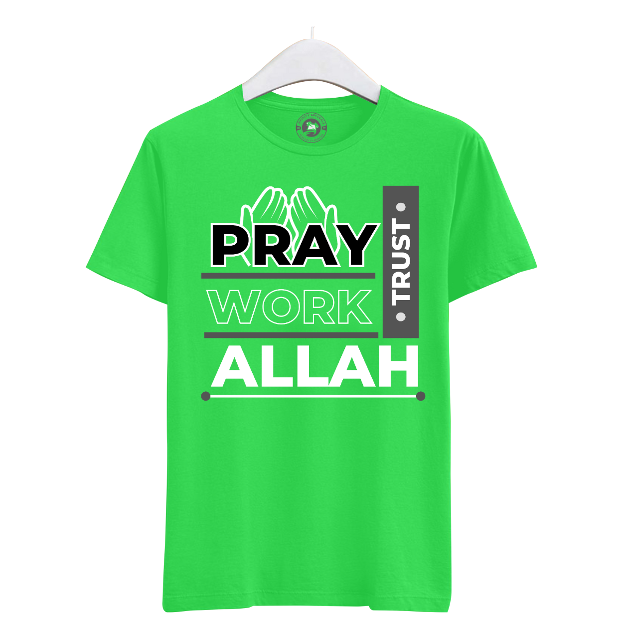Man`s T-Shirt Relaxed Fit Heavyweight 100% Cotton- PRAY
