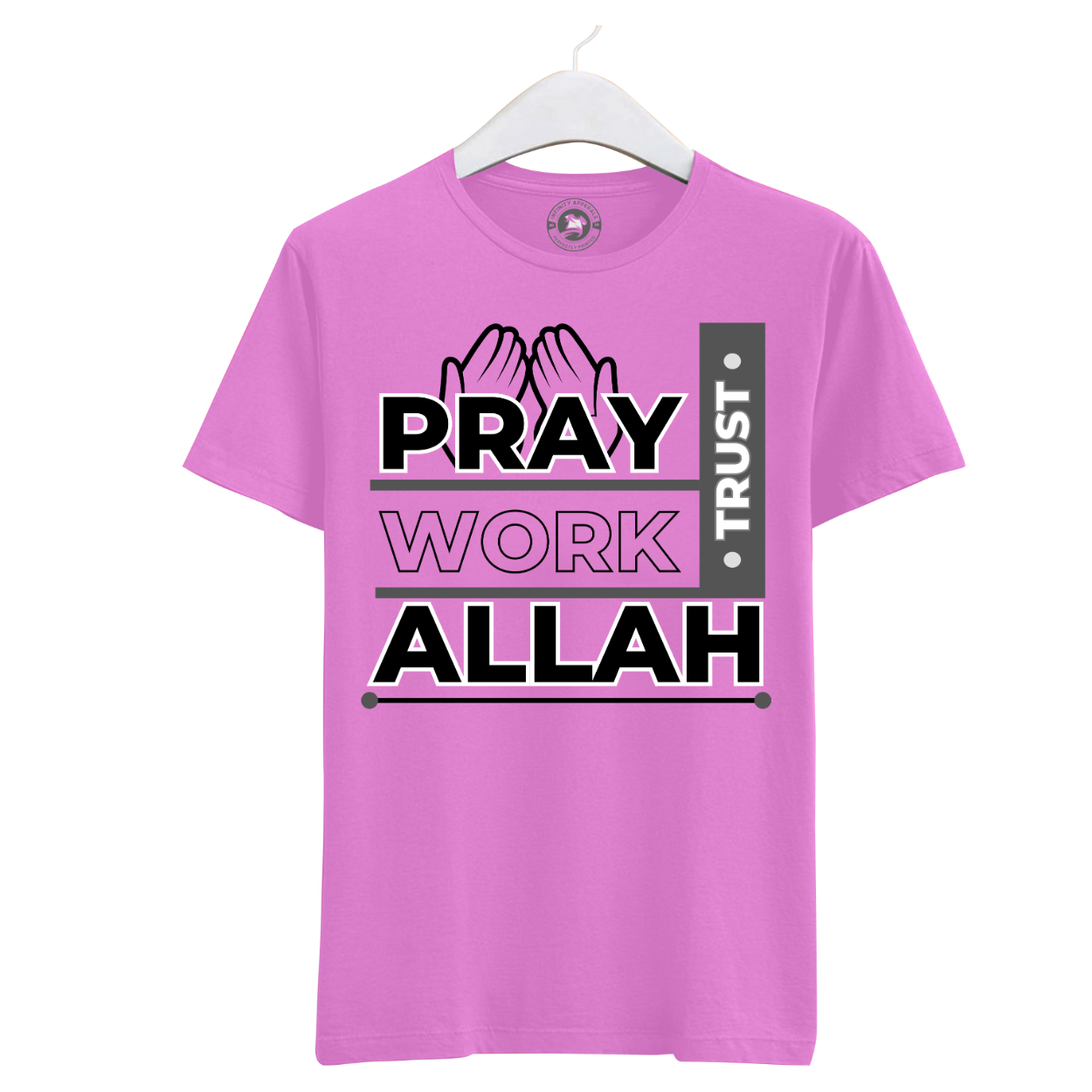 Man`s T-Shirt Relaxed Fit Heavyweight 100% Cotton- PRAY