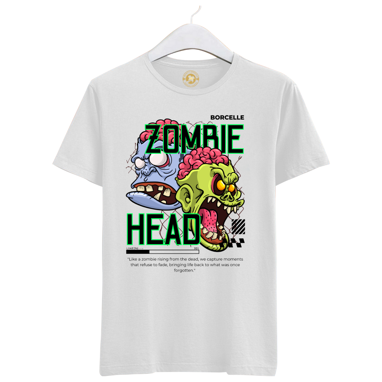 Men’s Cotton T-Shirt – Casual and Comfortable – Zombie Head