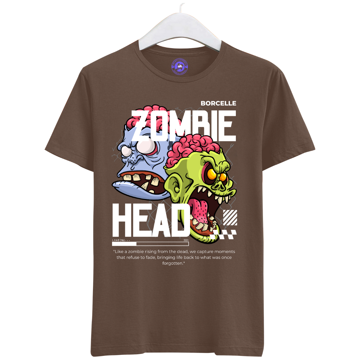 Men’s Cotton T-Shirt – Casual and Comfortable – Zombie Head
