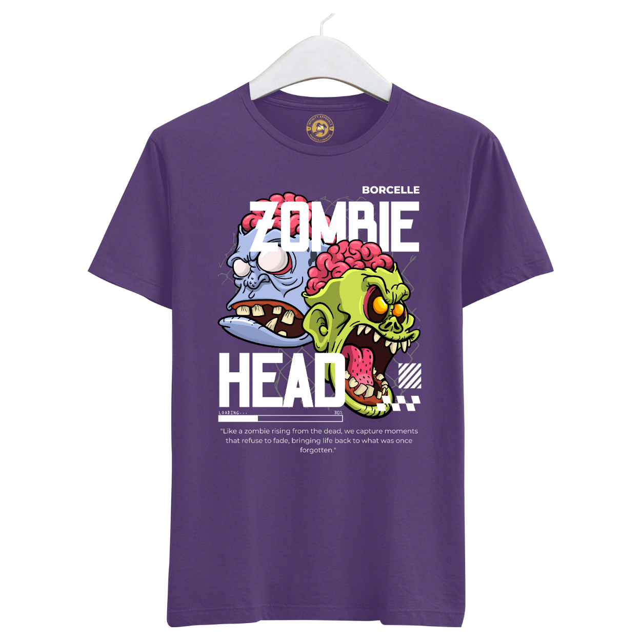 Men’s Cotton T-Shirt – Casual and Comfortable – Zombie Head