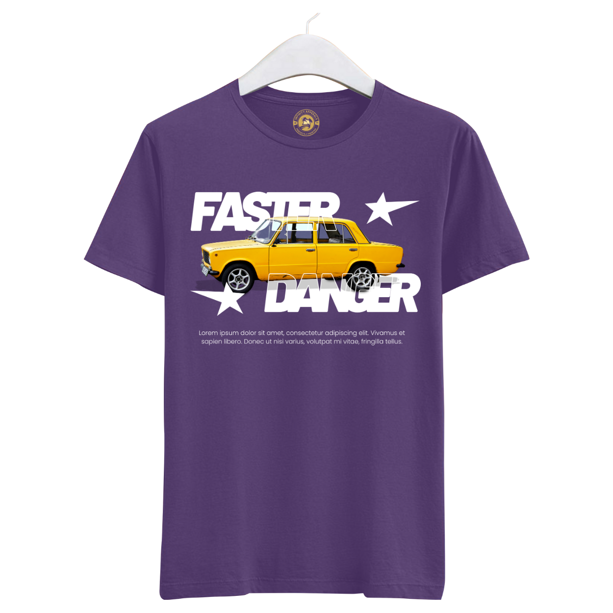 Men’s Casual Racing Car Graphic Tee – Faster Danger