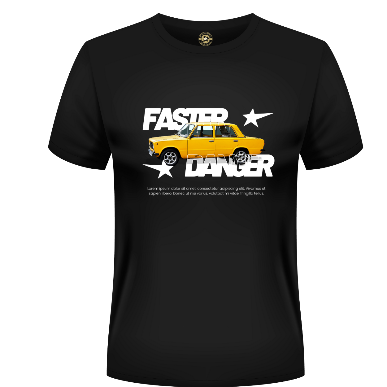 Men’s Casual Racing Car Graphic Tee – Faster Danger