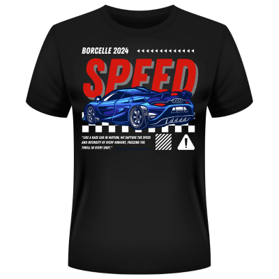 Men’s Casual Racing Car Graphic Tee – Speed