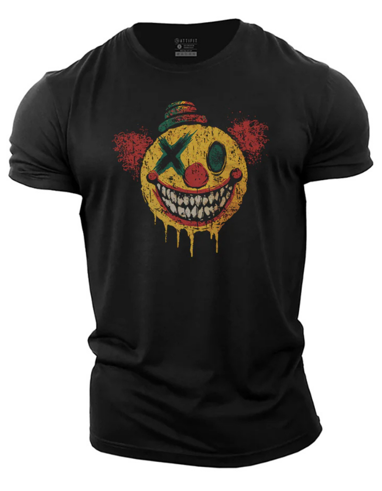 Men’s Funny Clown Smiley Cotton T-Shirt