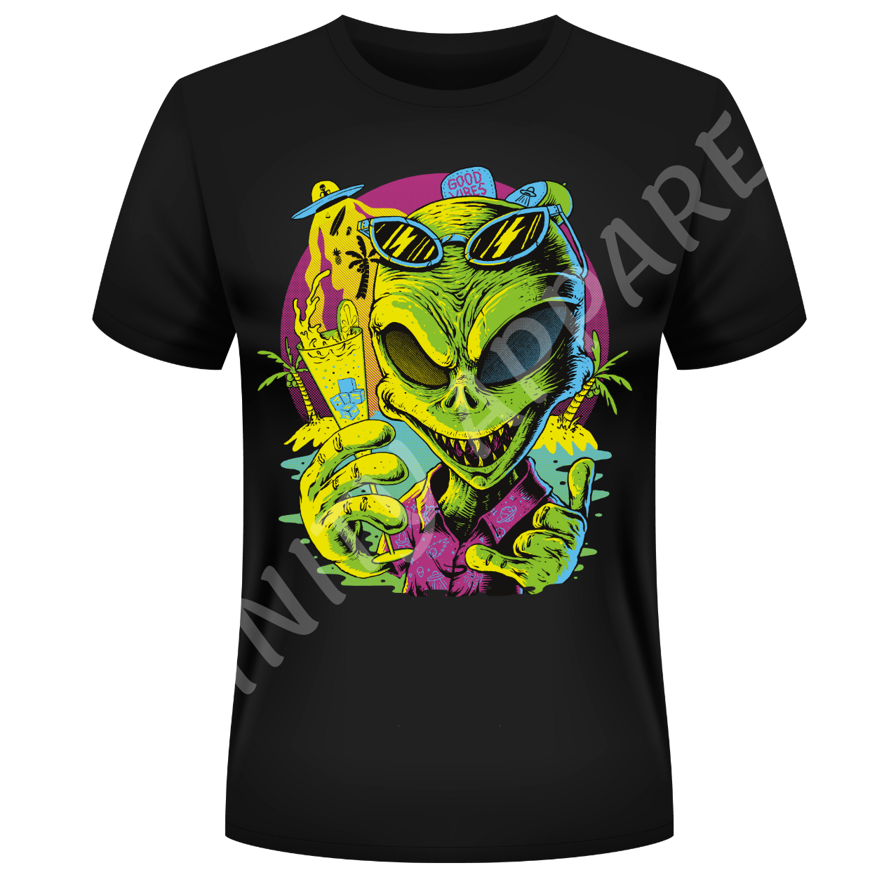 SKULL GRAFFITI - Men’s Cotton T-Shirt-Premium