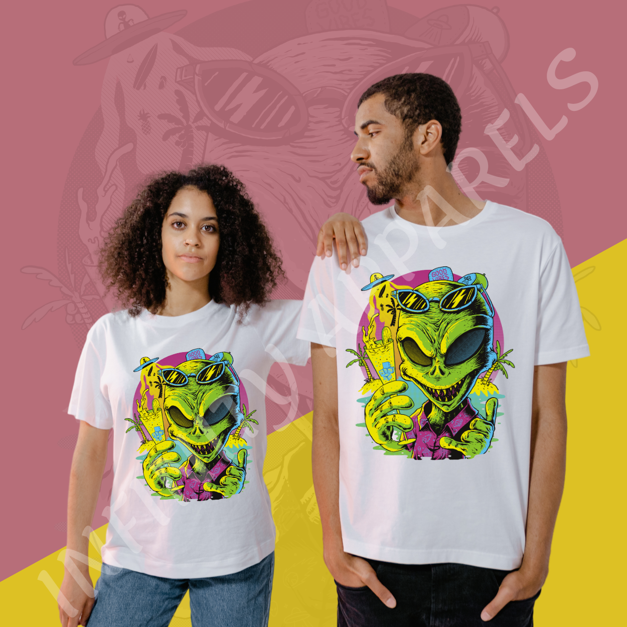 SKULL GRAFFITI - Men’s Cotton T-Shirt-Premium