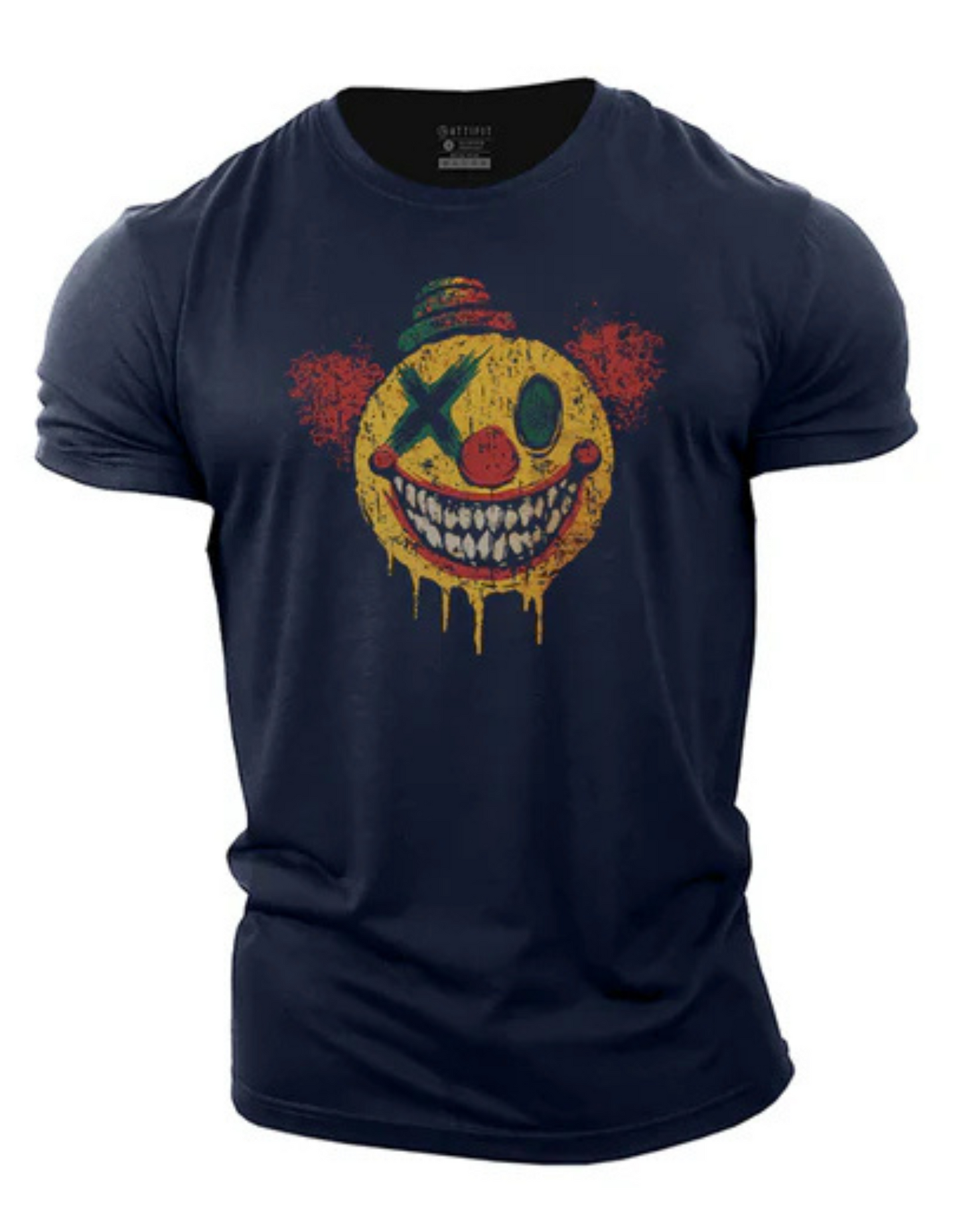 Men’s Funny Clown Smiley Cotton T-Shirt
