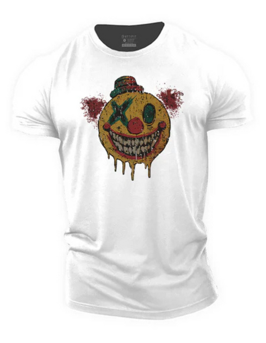 Men’s Funny Clown Smiley Cotton T-Shirt