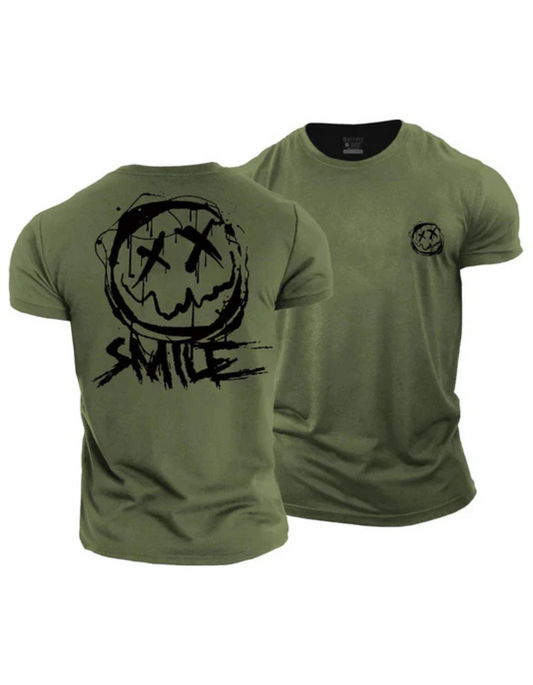 Men’s Smiley Graphic Cotton T-Shirt
