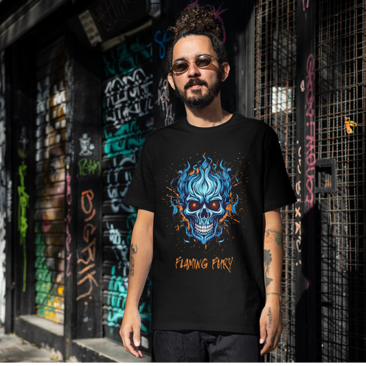 Men’s Cotton T-Shirt – Casual and Comfortable – Flaming