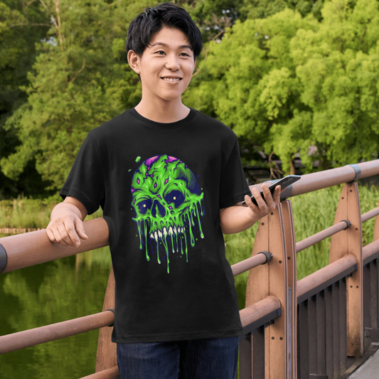 Men’s Cotton T-Shirt-Casual, Comfortable-Skeleton