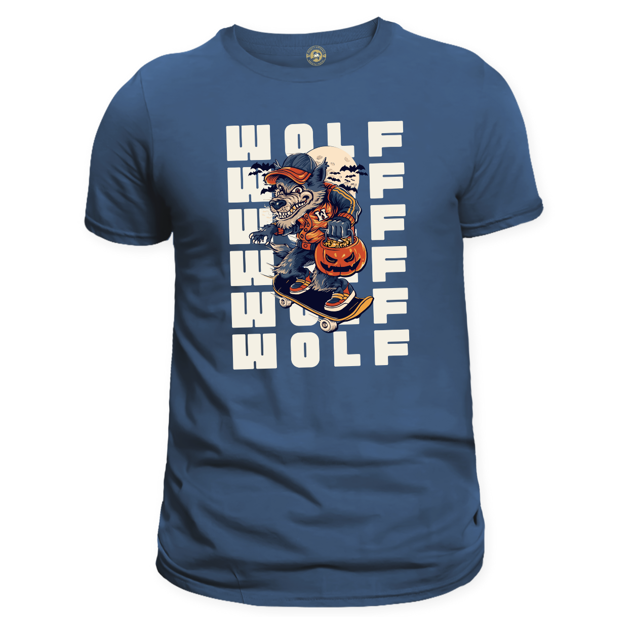 Man`s T-Shirt Relaxed Fit Heavyweight 100% Cotton- WOLF