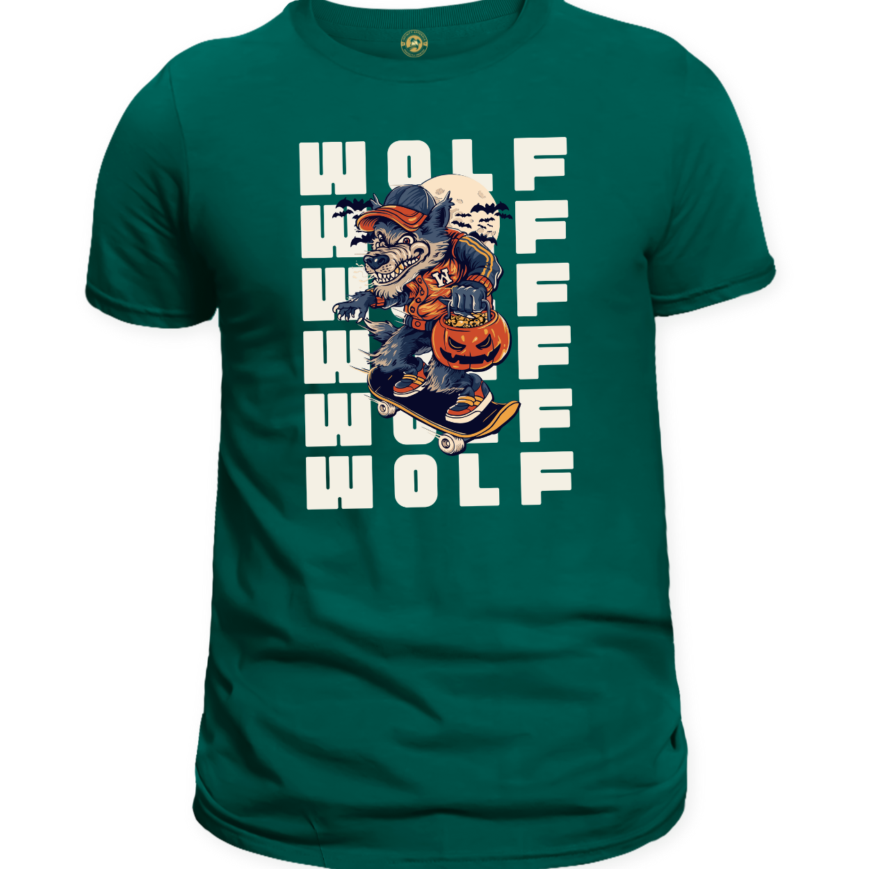 Man`s T-Shirt Relaxed Fit Heavyweight 100% Cotton- WOLF