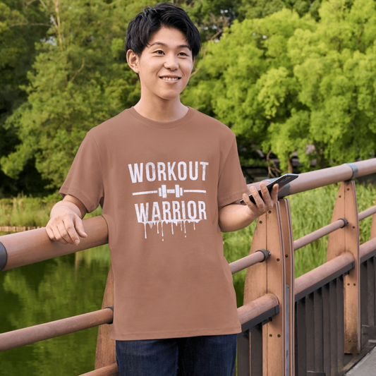 Man`s T-Shirt Relaxed Fit Heavyweight 100% Cotton-WORKOUT