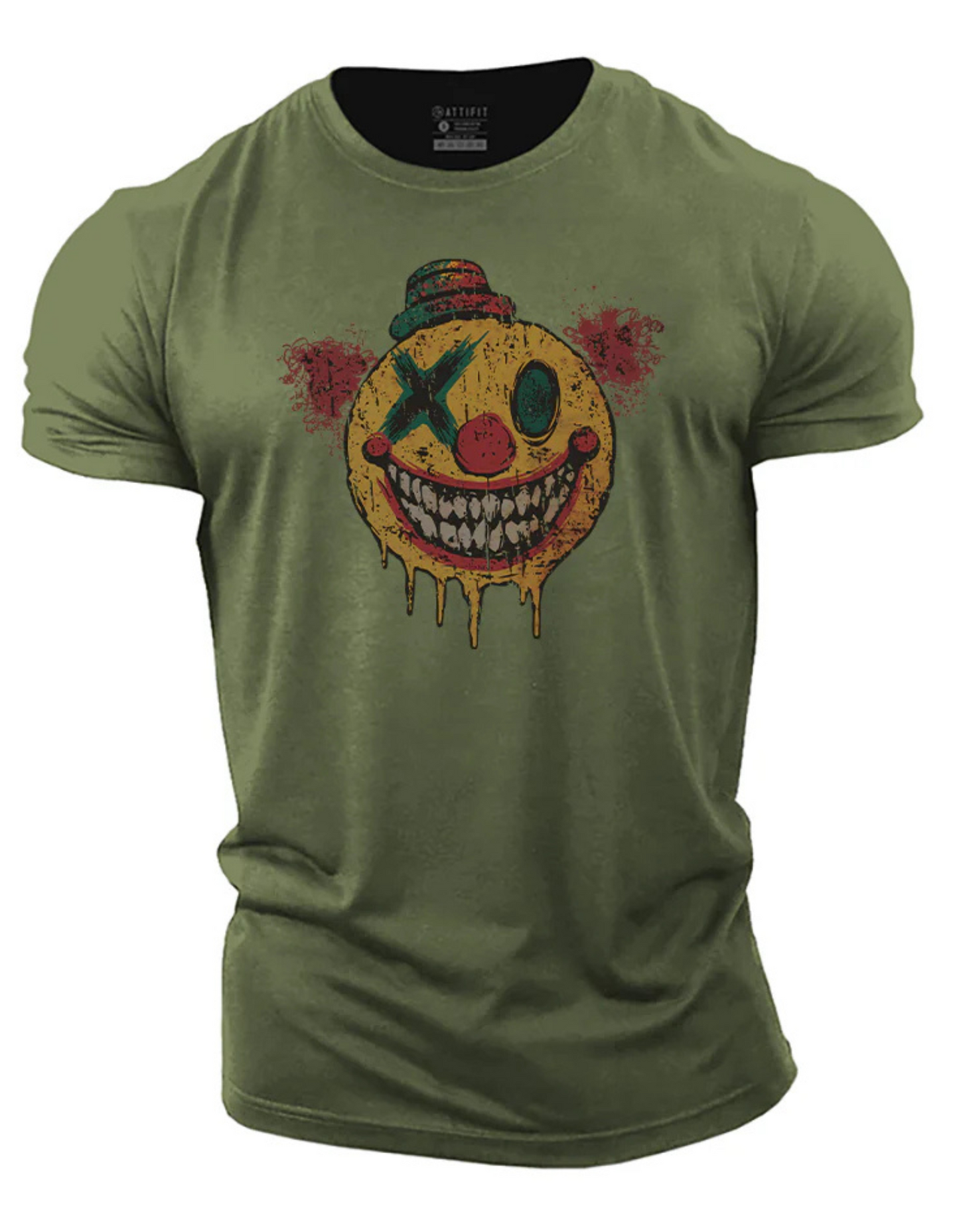 Men’s Funny Clown Smiley Cotton T-Shirt