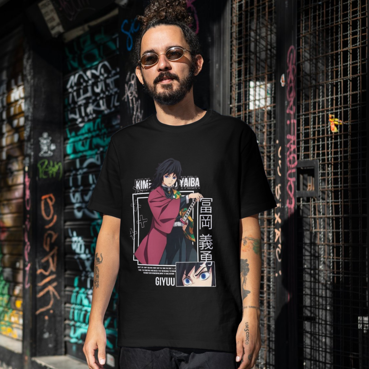 GIYU TOMIOKA - Man`s T-Shirt Premium Relaxed Fit Heavyweight 100% Cotton