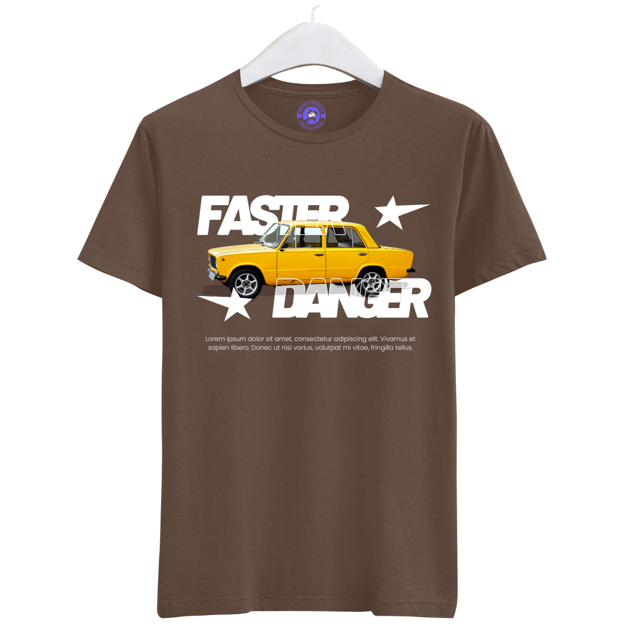 Men’s Casual Racing Car Graphic Tee – Faster Danger