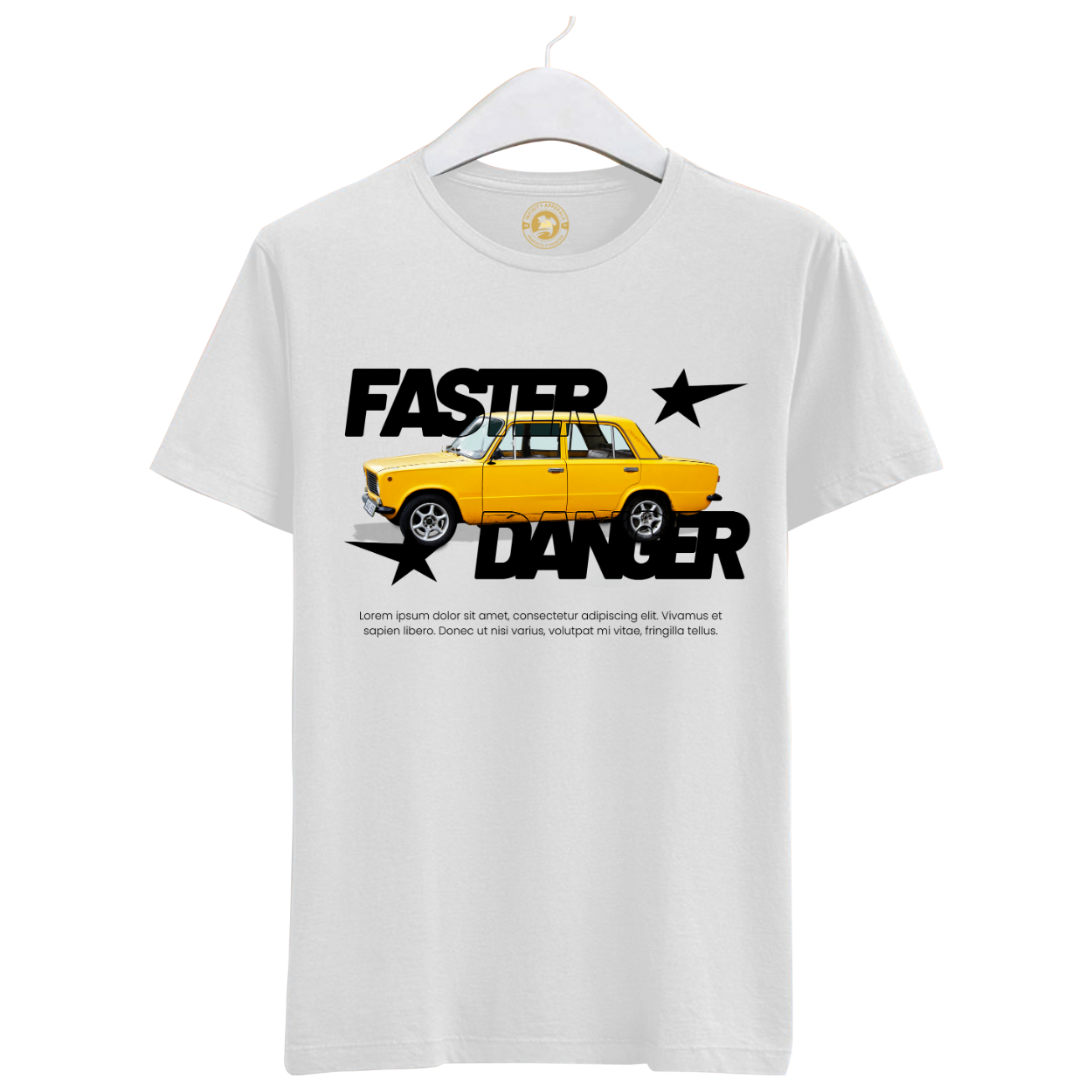 Men’s Casual Racing Car Graphic Tee – Faster Danger