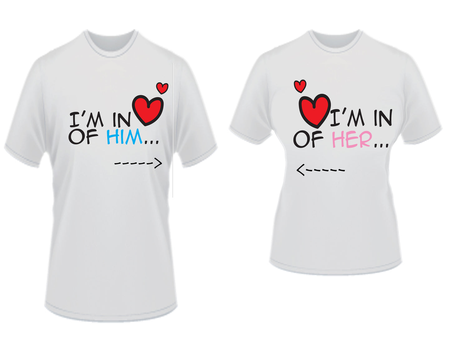 COUPLE HER-HIM - 100% Cotton T-Shirt-Premium