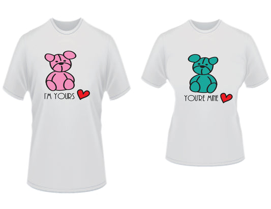 COUPLE TADDY  - 100% Cotton T-Shirt-Premium