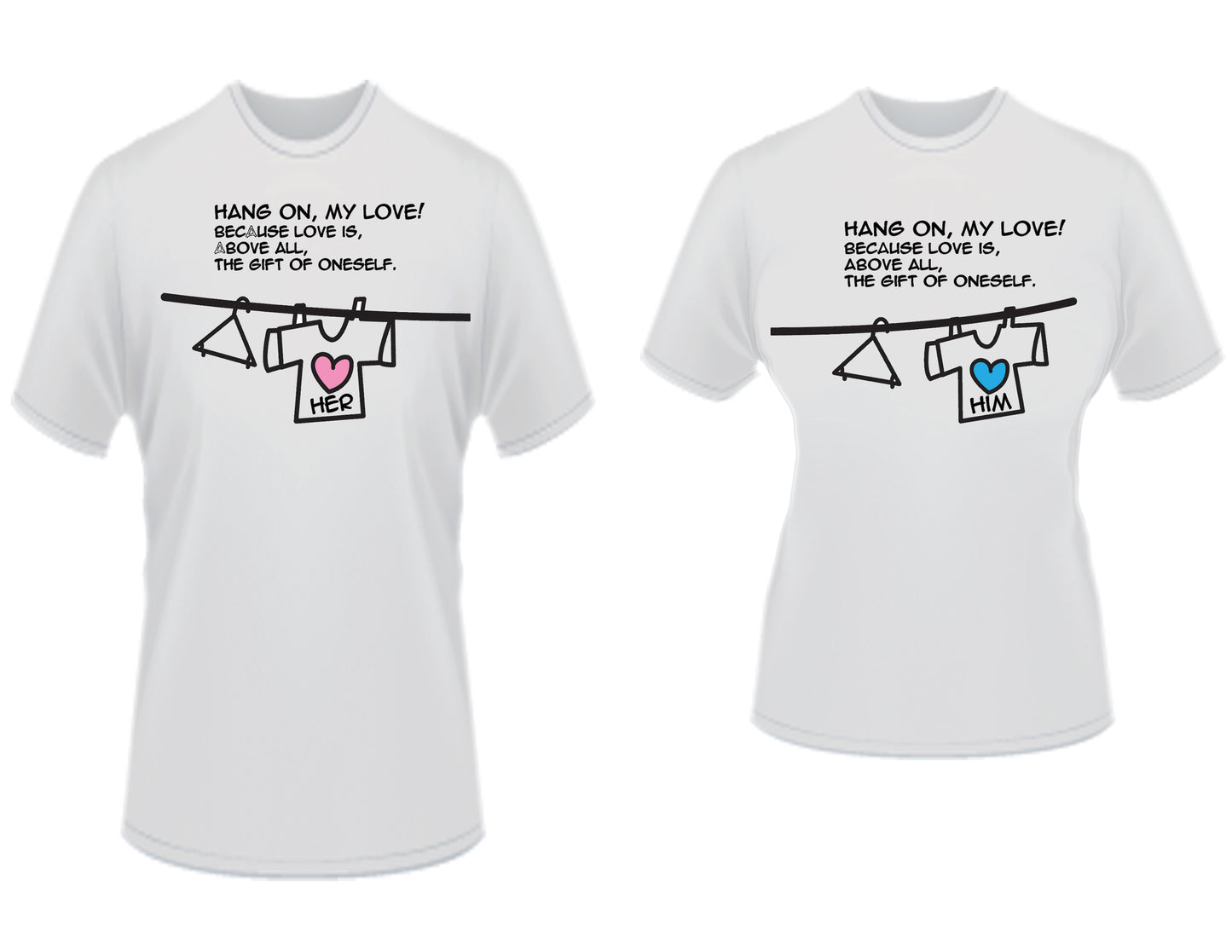 COUPLE HANG ON - 100% Cotton T-Shirt-Premium