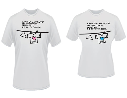 COUPLE HANG ON - 100% Cotton T-Shirt-Premium